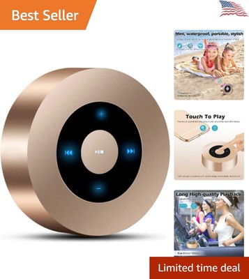 LED Touch Play Bluetooth Speaker - Superior HD Sound - 12-Hour Playtime - Gold
