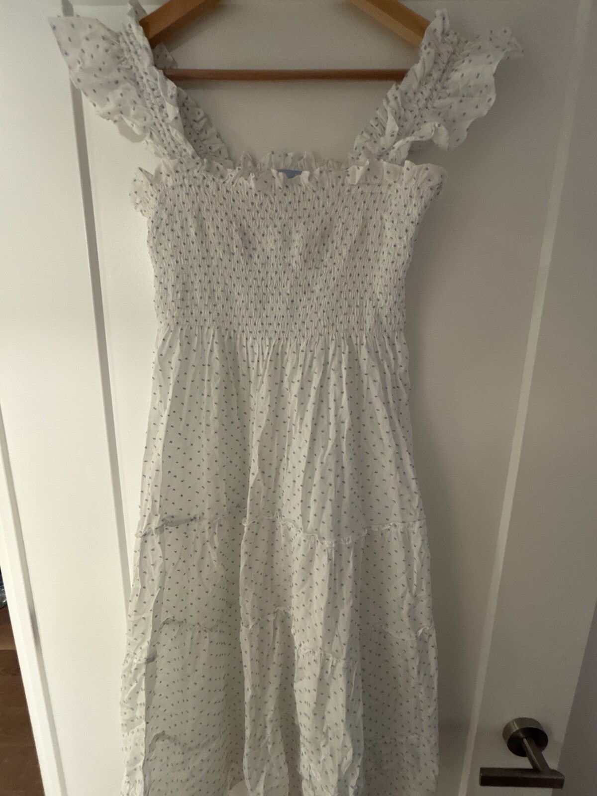 Rare Hill House Original Ellie Blue Swiss Dot Nap Dress XS image 2