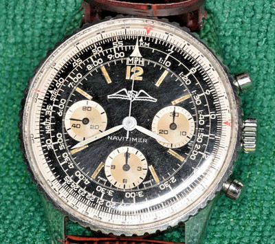 BREITLING NAVITIMER AOPA 806 Vintage Steel Chronograph Circa 1968 40mm Watch