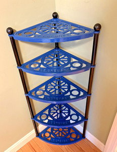 Le Creuset 5-Tier Cast Iron Display Shelf Pot Stand ~ Blue