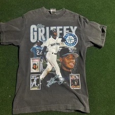 Ken Griffey Jr. Seattle Mariners baseball black shirt reprint VK04034