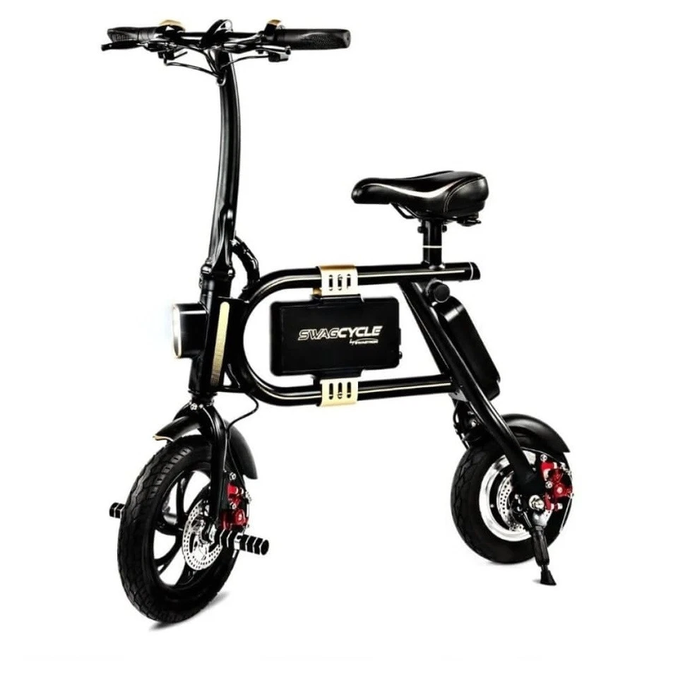 Bicicleta Eléctrica Swagtron SwagCycle SC-1 250W Negra con Cuadro Plegable 30512-2