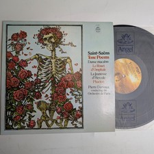 Saint-Saëns Tone Poems Danse Macabre Skeleton Art Pierre Dervaux Angel LP Record