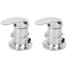  2pcs Shower Mixer Valve Bathroom Sink Water Mixing Valve Hot and Cold Water