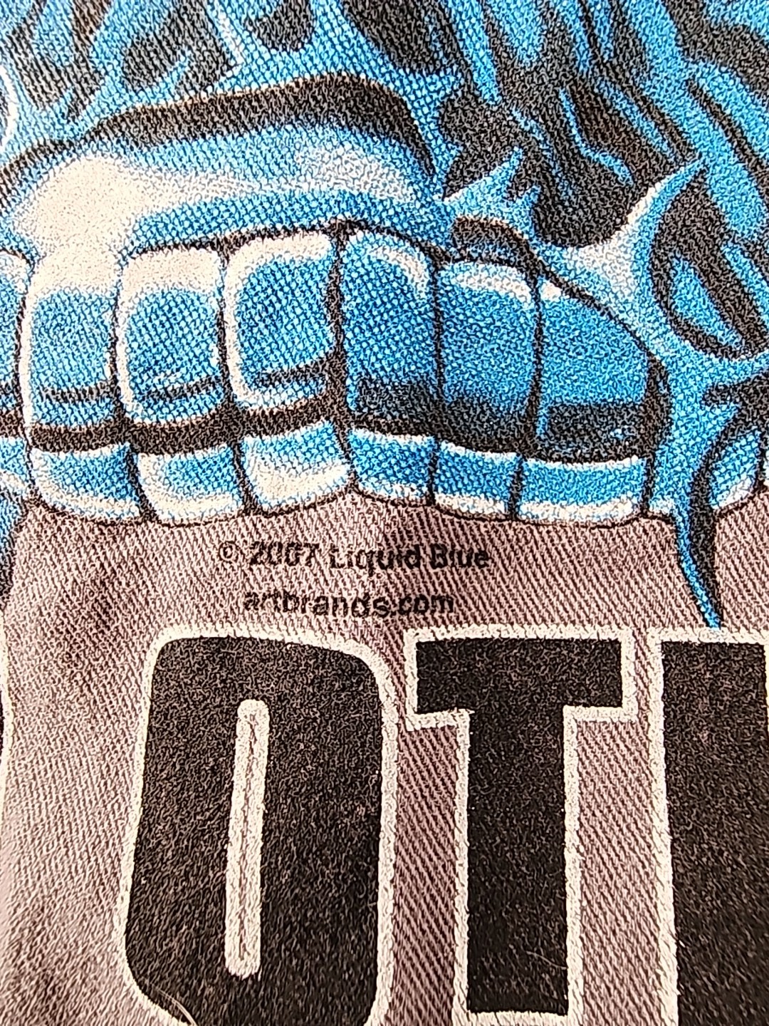 Liquid Blue Skull Biker Vest Shirt Twin V-Twin Does Not Play Well With Others