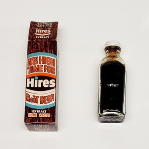 Vintage "It's High Time for Hires Root Beer" Extract  Bottle in Original Box