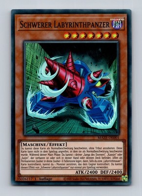 TCG Yu-Gi-OH Karte Schwerer Labyrinthpanzer MAZE-DE001 Super Rare