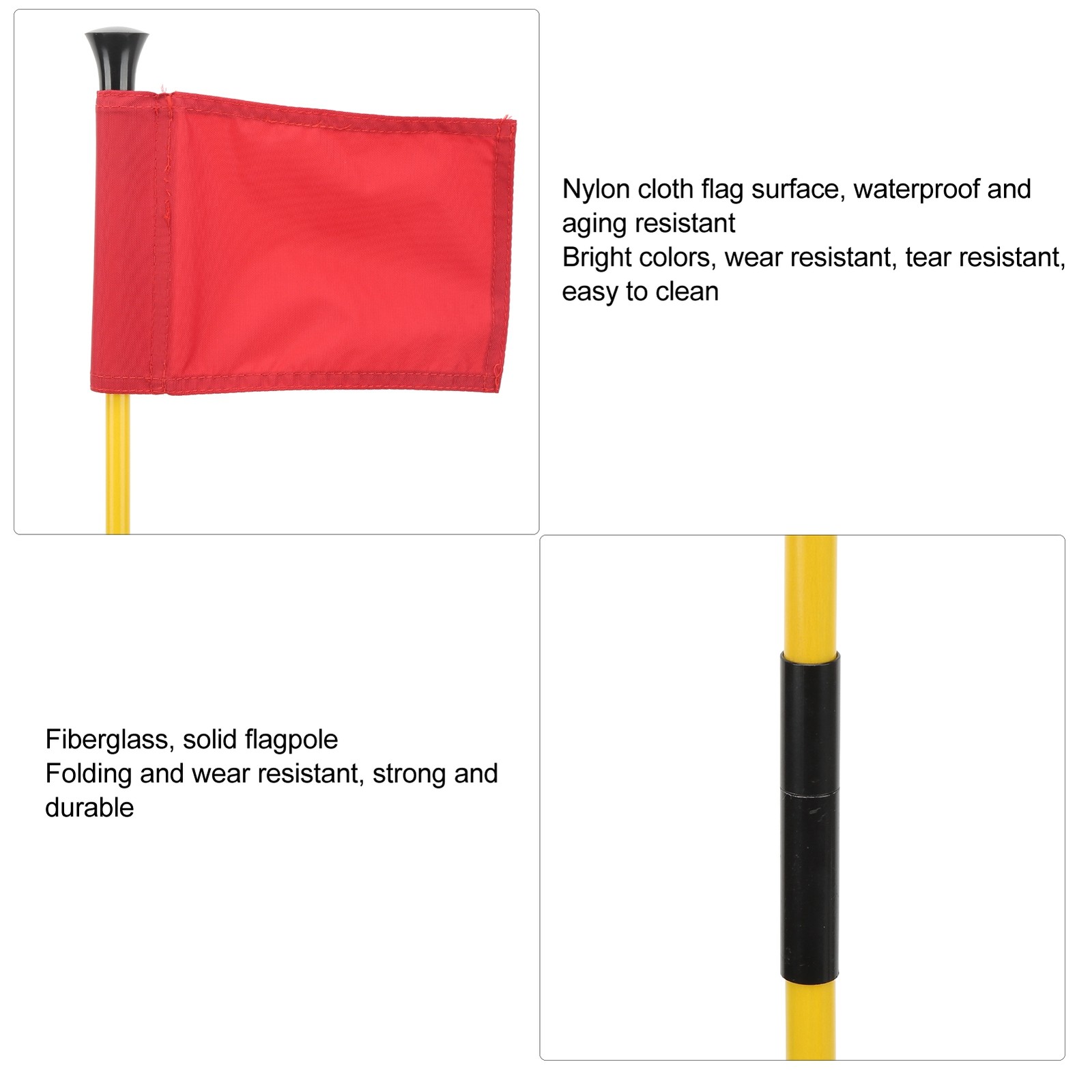 Golf Pin Flag Hole Cup Set For Mini Putting Green Flagstick Yard Practice