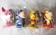 NEW Lot 4 VTG Disney WINNIE-THE-POOH Kellogg's 2003 Mini Bobble Heads Complete
