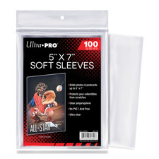 Ultra PRO 100CT 5" x 7" Non-PVC Premium Soft Card Sleeves For Photos Postcard