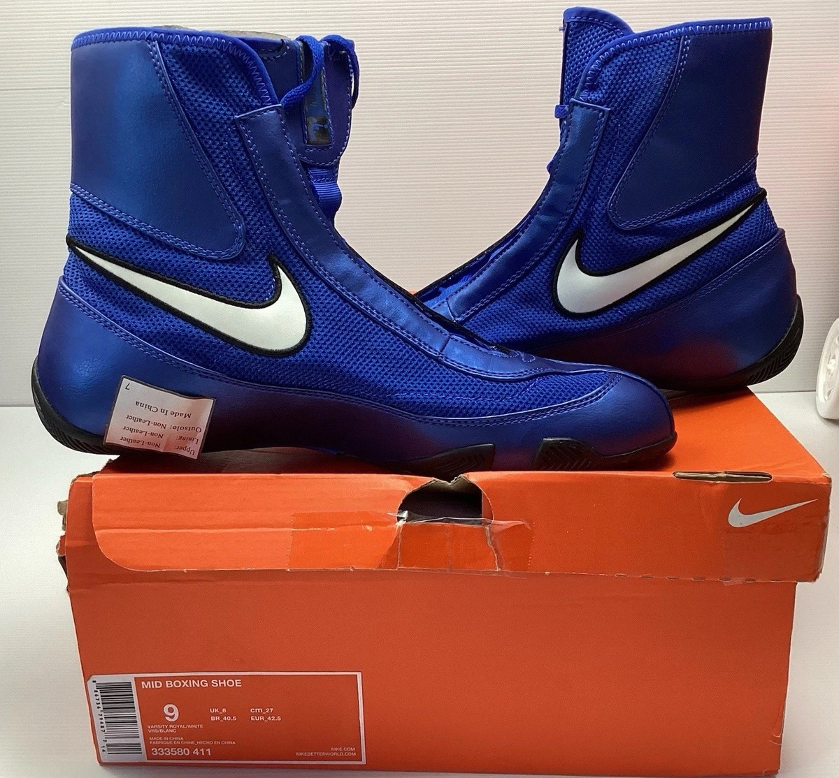 Nike Machomai OLY Mid Boxing Shoes Mens Sz 9 Varsity Royal Blue Nike Machomai 3 – Blue/White – Warrior Fight Store main image 2
