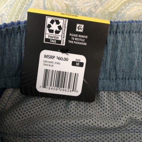 Nuevo con etiquetas Pantalones Cortos Eddie Bauer Para Hombres Medianos Azul UPF 50+ Pull On Nylon Elástico Exterior - Imagen 3 de 14