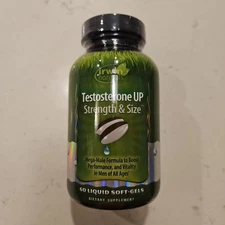 Irwin Naturals Testosteron Up Strength & Size 60 Liquid Softgels Exp 2027+