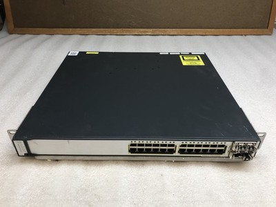 Cisco Catalyst 3750 E Series 24-Port SPF Gigabit Network Switch WS-C3750E-24TD-E