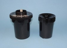 Two vintage film developing tanks. UK made by  Paterson and Envoy.