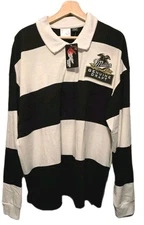 MILLER GENUINE DRAFT EMBROIDERED AUTHENTIC LS RUGBY POLO SHIRT MEDIUM NWT 🔥 HTF
