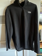 XL Black Vintage North Face Quarter Zip Very Soft And Lightweight