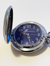 Vintage Wind Up Molniya Molnija Ornate Russian Pocket Watch Works 