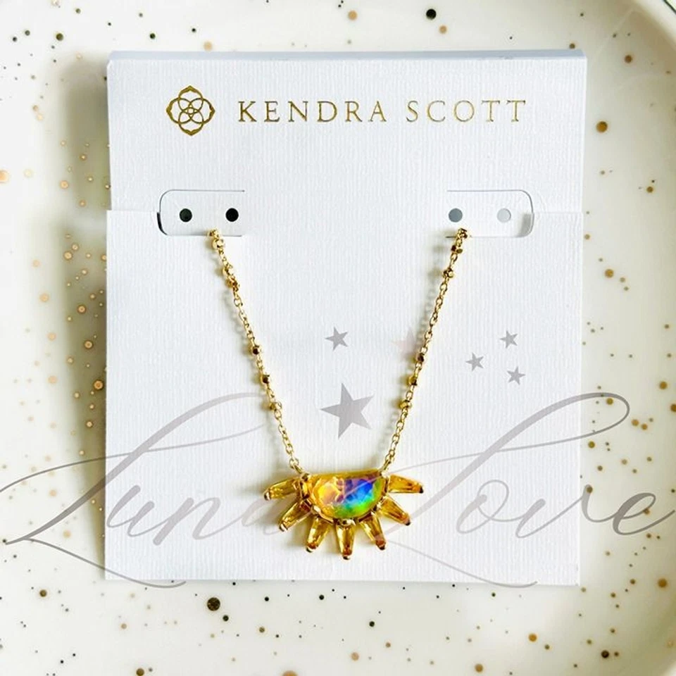 Collar colgante de oro amarillo opalescente KENDRA SCOTT Samantha Sun nuevo con etiquetas