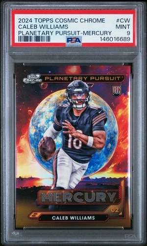 2024 TOPPS COSMIC CHROME PLANETARY PURSUIT MERCURY #CW CALEB WILLIAMS RC PSA 9