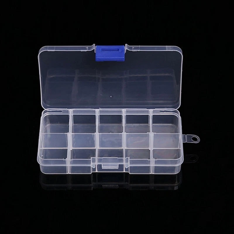 Éventails Transparent Plastique Rangement Caisse Schmuckschachteln Perles - Photo 3/4
