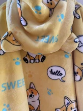 Corgi Hoodie W/ Ears Oversized Cozy Snuggly Fleece Three Poodle Brand Excellent