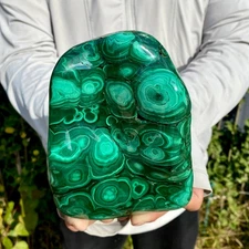 3.81LB Natural Polished Malachite Mineral freeform specimen Reiki Stone