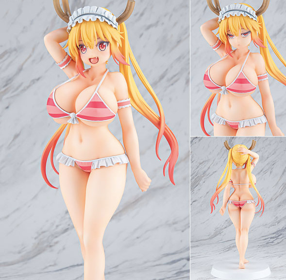 Q-six official Miss Kobayashis Dragon Maid Tohru Bikini 1/7 Figure 26cm japan