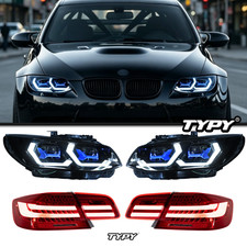 Pair Led Headlights For Bmw 3 Series E92 M3 2006-2013 Headlights + Taillights