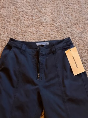Amazon Essentials womens black pants NWT size 10 cotton front and back pockets