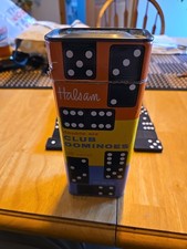 Vintage HALSAM Double Six Club Dominoes Set No.100 Original Box Complete