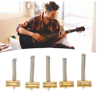 MARKENLOS 5Pcs Kompensierte Sättel Better Resonance Brass Vintage Electric Bass Bridge CHP