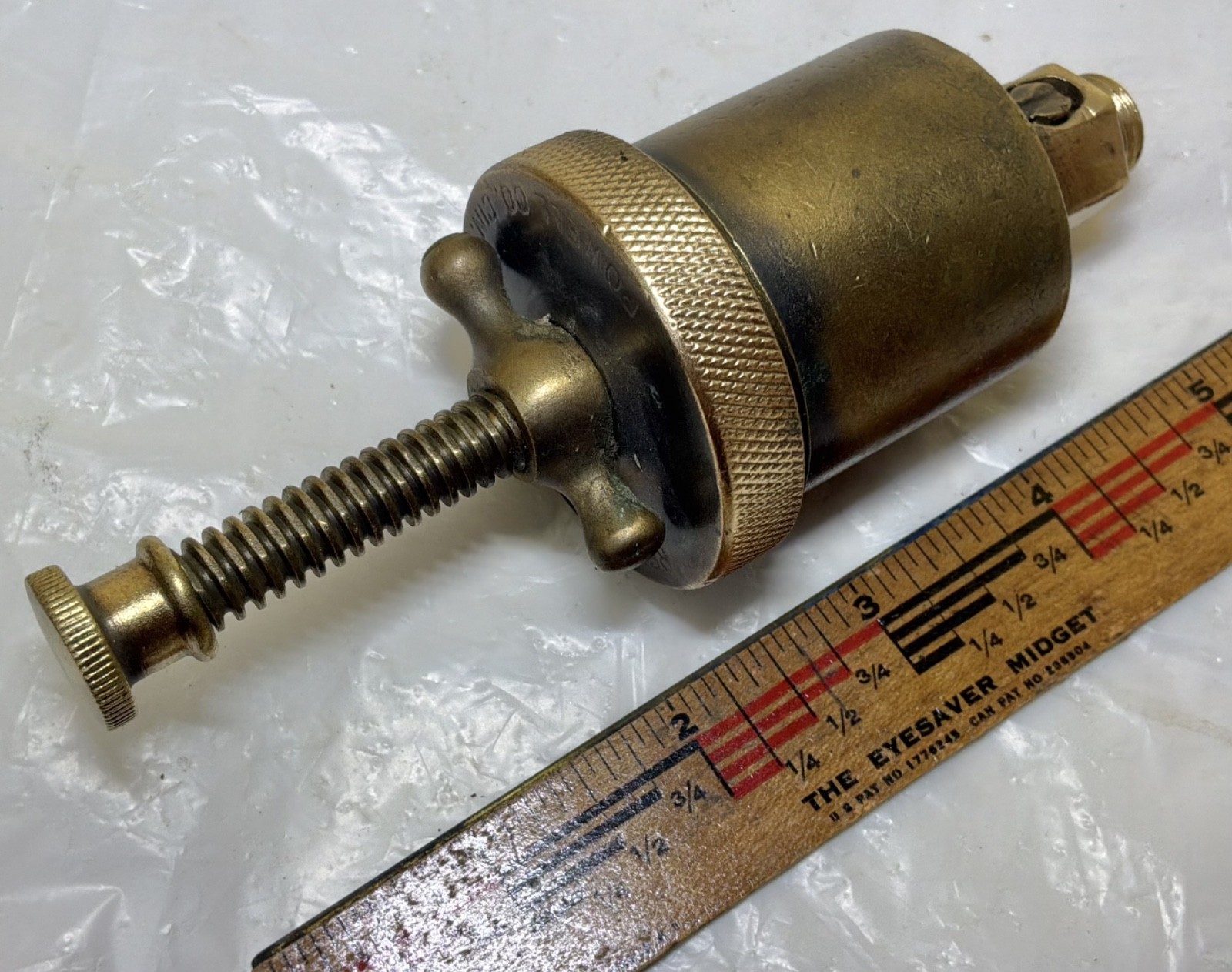 POWELL RENOWN antique HIT & MISS Stationary STEAM ENGINE brass oiler GREASE CUP