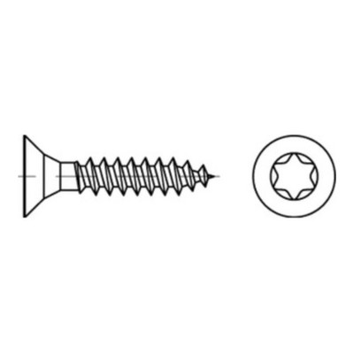 Reyher  Spanplattenschrauben 89098 Seko 3,5x25-T15 vz (1000 Stück)