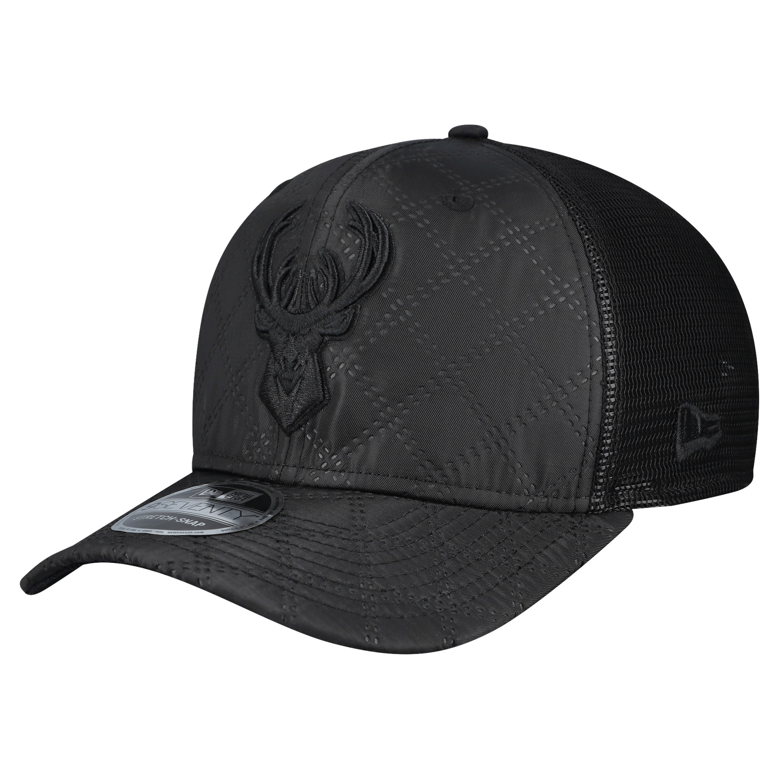 Men's New Era  Black Milwaukee Bucks Quilted 9SEVENTY Trucke