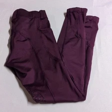Ovation Aerowick Women's Riding Tights, EUC, M, Purple Maroon