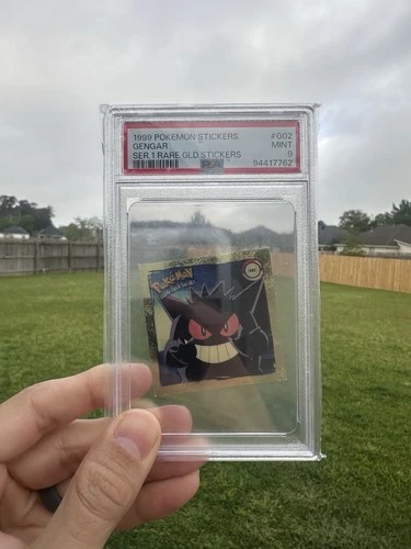 1999 Pokemon Stickers Gengar Series 1 GOLD LOW POP PSA 9