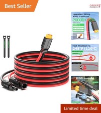 Solar to XT60 Charge Cable 12AWG 10Ft for Solar Panel to Battery RV Portable