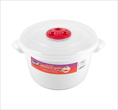 2 x 3L Mikrowelle Heizung Lebensmittel Kochen Topf Behälter mit belüftetem Deckel