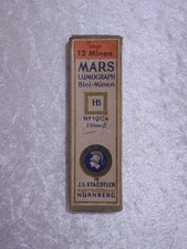 Antike Schachtel Staedtler Mars Lumograph Blei-Minen - Vintage um 1900 - Werbung