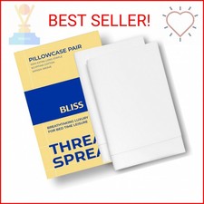 Thread Spread 100 Egyptian Cotton Pillow Cases Queen Size Set of 2 - Luxury 600