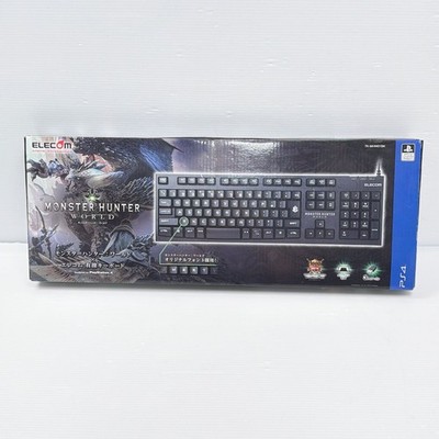 ELECOM Monster Hunter World Keyboard PS4 kabelgebunden TK MHW01BK selten unbe...