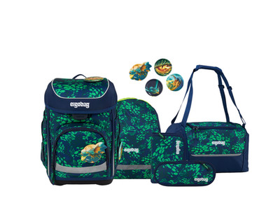 Ergobag Schulranzen-Set CUBO DrachenbezwingBär 6-teilig