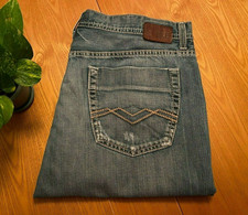 MENS BKE DENIM SETH STRAIGHT RELAXED DENIM BLUE JEANS SIZE 38 X 32 EUC