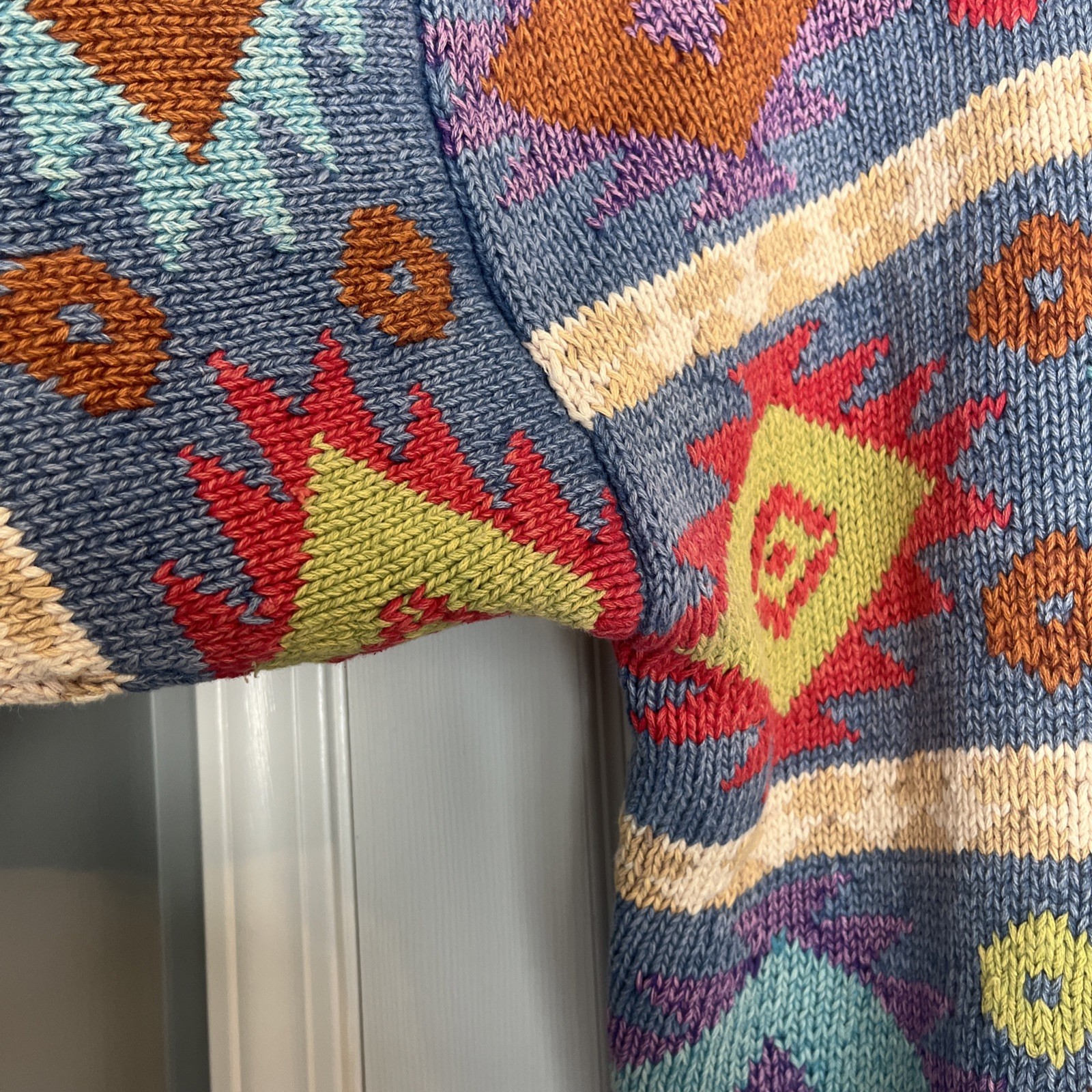 Structure Aztec Pattern Vintage Sweater Men's XL … - image 8