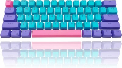 GTSP 61 Keycaps 60 Percent, Ducky One 2 Mini for Mechanical Blue 