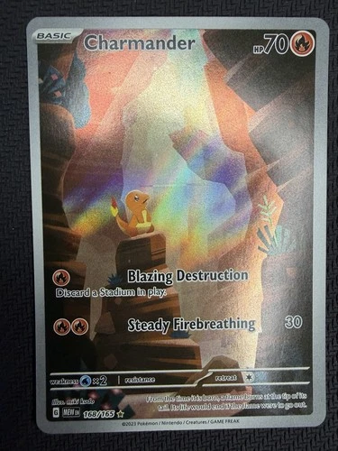 Pokémon TCG Scarlet & Violet Charmander Holo Card 168/165 NM/M Condition