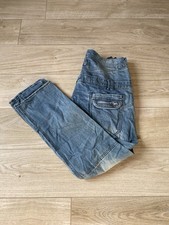883 Police Men’s Blue Denim Jeans –Waist 34 Long– Relaxed Straight Leg Y2K Style