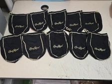 Lot of 10 Crown Royal * BLACK & GOLD * Drawstring Bags | 9” Size * NEW!