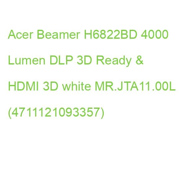 Acer Beamer H6822BD 4000 Lumen Dlp 3D Ready & Hdmi 3D White MR.JTA11.00L (471112-image